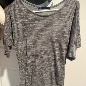 Maurices Women's Black and Gray Short Sleeve Top